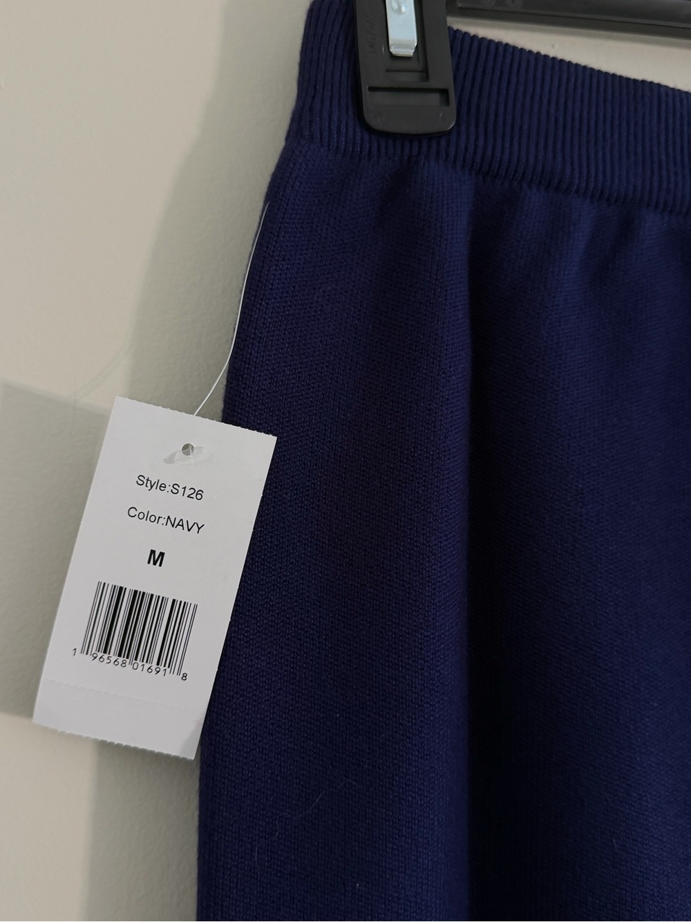 NWT Alexia Admor Navy Knit MIDI Pencil Skirt M Gold Double Zip Modern MSRP $200 - Picture 13 of 14